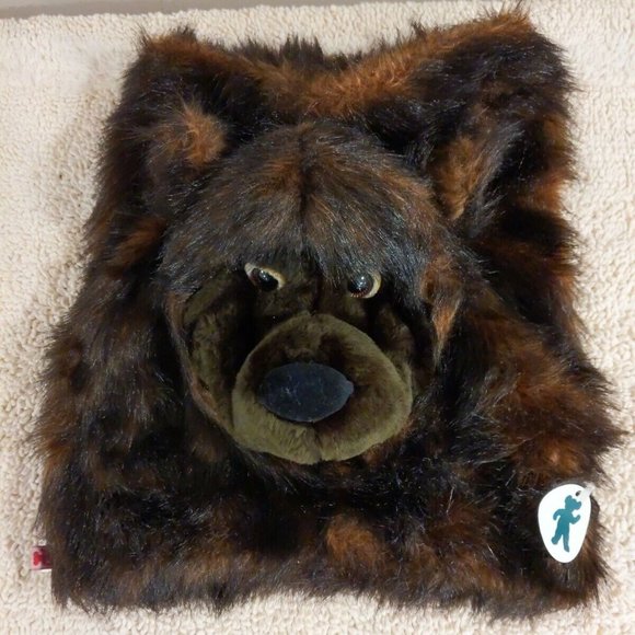 Senitt Bear Backpack NWT Brown Furry Bear Face Handcrafted in Canada